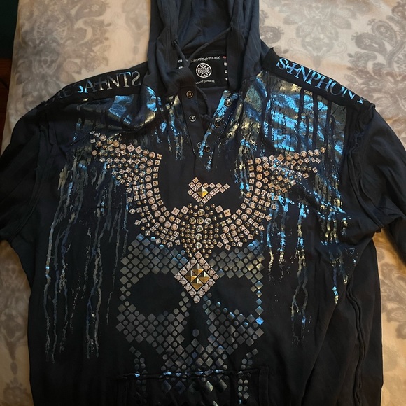 Mens rockstar jeans, Craig Jordan shorts, saints symphony long sleeve with hood - Picture 16 of 16